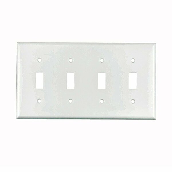 Arrow Hart Wall Plate 1 Toggle 4Gang Wht 2154W-BOX